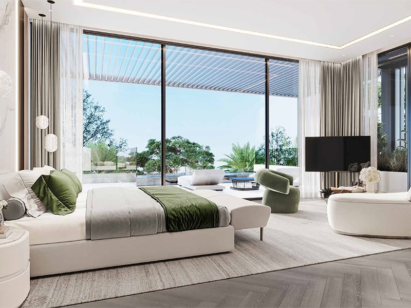 Utopia by DAMAC is an exclusive sanctuary within the tranquil surroundings of DAMAC Hills, offering a  limited selection of 5, 6 and 7-bedroom ultra-luxury villas, each meticulously designed for contemporary living. Utopia in DAMAC Hills comprises 27 contemporary villas, each with private infinity pools, basement entertainment areas, home cinemas, water features, gyms and spas. These residences provide spacious ensuite bedrooms, open kitchens and inviting family spaces, perfectly tailored for the demands of modern living. Each home is seamlessly integrated with cutting-edge smart technology, enhancing the ease of modern living.  Beyond the residences, Utopia offers an impressive array of recreational facilities, from basketball and tennis courts to cricket fields, ice rinks and horse stables. Central Park, picnic areas, kids' play zones and a jogging track complete the rich tapestry of leisure that Utopia weaves. Situated in a private enclave within DAMAC Hills, Utopia offers residents convenient access to major roadways such as Hessa Street and Emirates Road. This location ensures that the bustling city and its prominent landmarks are within easy reach, providing an unparalleled level of accessibility. Nearby, you'll find an array of conveniences, including golf courses, DAMAC Mall, supermarkets, a hotel, a fishing lake, dining options and retail outlets. Surrounded by a lush golf course and scenic landscapes, this community offers a serene living environment. Starting at AED 18.1 million, Utopia by DAMAC offers a selection of 5, 6 and 7-bedroom villas. The handover is expected in Q4 2026 with a 60/40 payment plan.