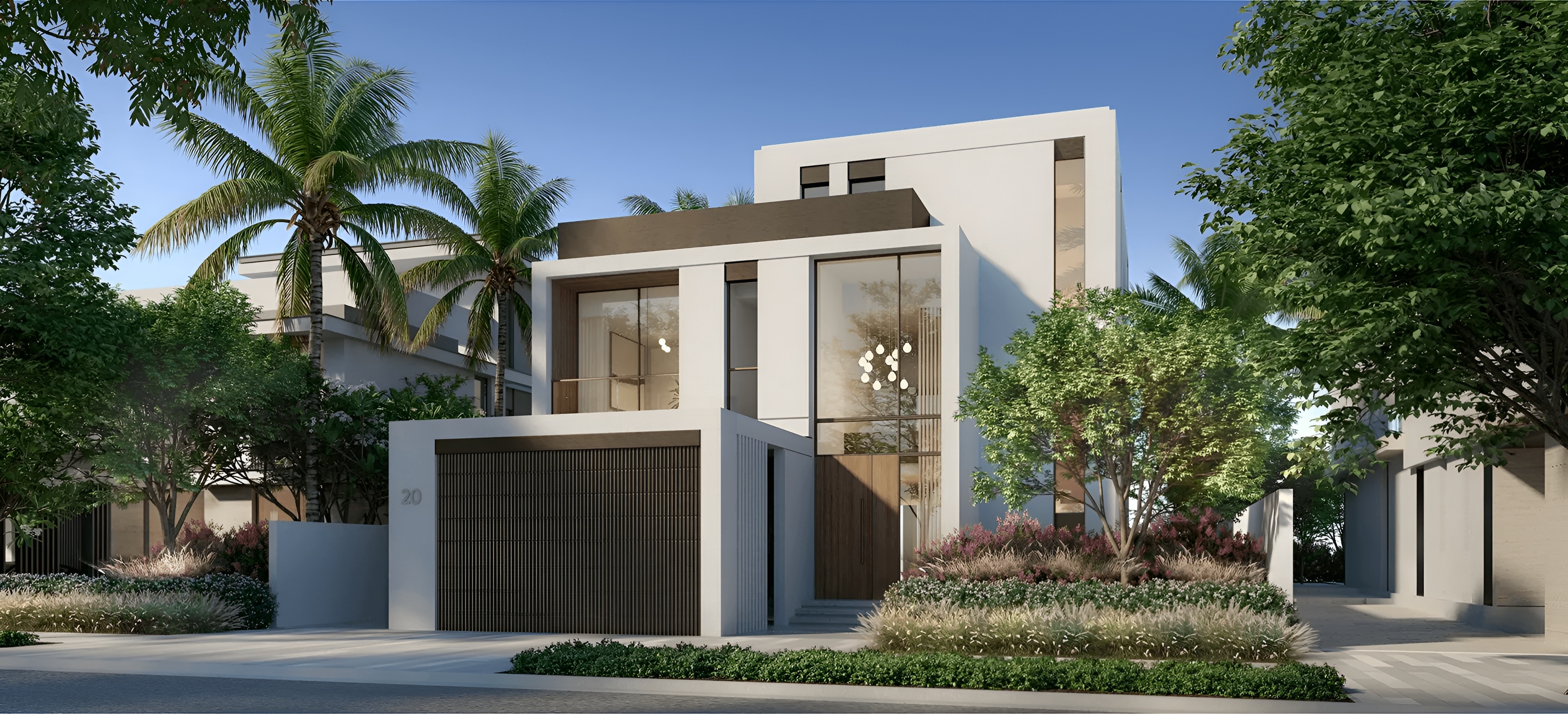 The Beach Collection consists of luxurious villas developed by Nakheel Properties on Palm Jebel Ali, known for creating Palm Jumeirah. It is nestled within The Palm Jebel Ali where Dubai's longest shoreline seamlessly meets the city's skyline. This luxurious living masterpiece is perfectly located between Port Jebel Ali and the Jebel Ali Marine Sanctuary, with excellent connectivity to other parts of Dubai via the Sheikh Zayed Road. The villas are three stories tall, offering 5-6 bedrooms and starting at 7,000 sqft. There are eight different villa types, including Tropical Mist, Sapphire, Provence, Mediterranean, Indigo Ocean, Blue Horizon, Azure Blue and Aquamarine. They are thoughtfully designed to complement the beautiful waterfront setting, providing a peaceful and exclusive living environment. Nakheel Properties, known for Palm Jumeirah, is the developer behind this project, set to be completed in 2027. Prices for these coastal homes start at AED 18 million, with the convenience of an 80/20 payment plan.