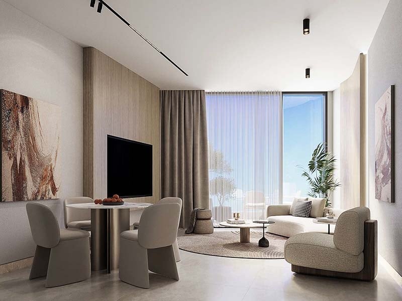 Azura Residences at Dubai Islands stands as a testament to coastal living. The towers rise from the shore, their clean lines and glass surfaces catching the light of sea and sky. Inside, homes range from one to three bedrooms. Each space is thoughtfully designed, with open layouts that make the most of natural light and views. Kitchens flow into living areas, creating spaces for both daily life and entertaining. Bedrooms offer a calm retreat, while bathrooms blend style with function. Life at Azura extends beyond private spaces. A pool invites residents to cool off and unwind. The fitness center caters to those who want to stay active. Children have their own area to play and explore. For social gatherings, a barbecue area sets the stage for shared meals and conversations. Step outside, and Dubai Islands unfolds. Beaches stretch along the coast, perfect for morning walks or evening strolls. Parks dot the landscape, offering green spaces for relaxation. Waterways weave through the islands, creating a unique blend of land and sea. The city's energy remains close, yet the immediate surroundings offer a sense of escape. Starting at AED 1.5M, Azura Residences at Dubai Islands offers 1 to 3-bedroom apartments. The handover is expected in Q2 2026 with a 60/40 payment plan.