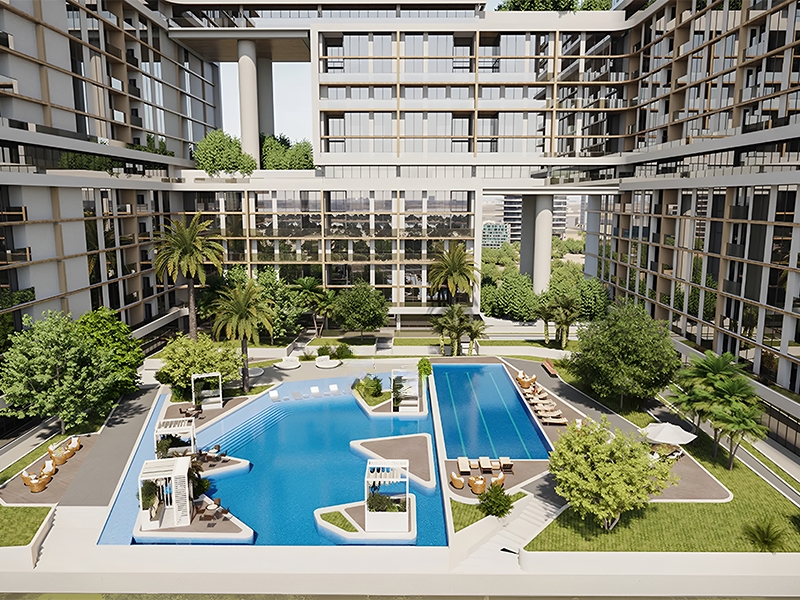 Sobha One, crafted by Sobha Realty, introduces a dynamic residential community where the synergy between city and nature flourishes. Here, work-life balance seamlessly converges into a harmonious whole known as 'One.' Comprising five interconnected towers with heights ranging from 30 to 66 floors, Sobha One offers a total of 2,700 units. Among the diverse options available are 1 to 4-bedroom apartments and 2 & 4-bedroom duplexes. Every residence is designed to provide optimal comfort with select units also offering a maid's room. From expansive windows and private balconies, residents are treated to sweeping views that encompass crystal-clear lagoons, the Ras Al Khor Wildlife Sanctuary and a remarkable 18-hole golf course occupying the land in front of the towers. Sobha One embodies a residential community that seamlessly blends urban convenience with the tranquillity of nature. It stands as a testament to Sobha Realty's commitment to creating extraordinary living environments. Positioned in Mohammed Bin Rashid Al Maktoum City, one of Dubai's most coveted areas, near Downtown Dubai and the Ras Al Khor Wildlife Sanctuary, Sobha One invites you to embrace a lifestyle where luxury and nature coexist as 'One.' Starting at AED 1.5M, Sobha One offers a range of 1 to 3-bedroom apartments. The handover is expected in Q4 2026 with a flexible 60/40 payment plan.